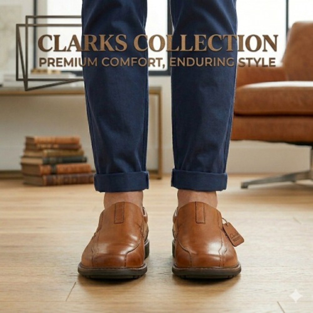 Clarks Leather Slip‑On Loafers Men's 9.5W‎ – Classic Premium Comfort